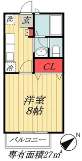 ハイム八幡【1階】の間取り