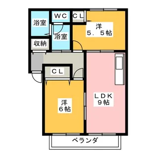 ユニティーハイム【2階】の間取り