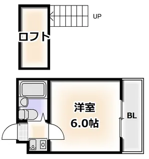 1SKの間取り画像