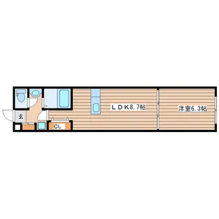 アスコット古川II番館【2階】の間取り