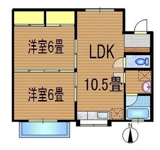 メゾン・ドゥ・シュクル【1階】の間取り