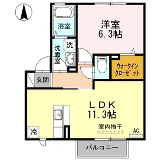D-ROOM白石東【2階】の間取り