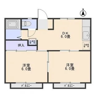 コーポレート前箱田【1階】の間取り