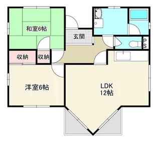 ハイム鎌田【1階】の間取り