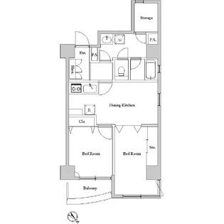 エルスタンザ関内大通公園【7階】の間取り