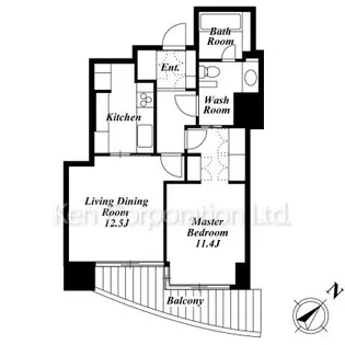 愛宕グリーンヒルズフォレストタワー【16階】の間取り