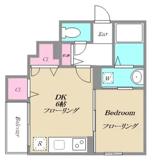 ソレアード桜坂【2階】の間取り