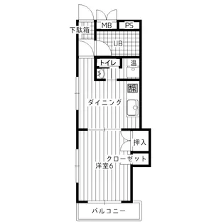 ロアールマンション新大江【1階】の間取り