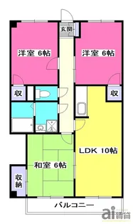 東京都東大和市向原4【マンション】の間取り