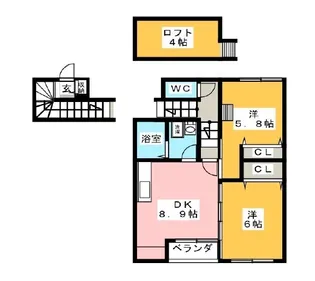 LUNA【2階】の間取り