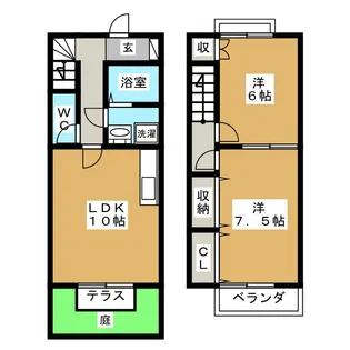 岐阜県大垣市坂下町【一戸建】の間取り