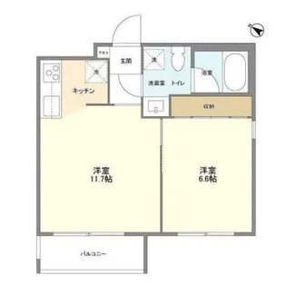 三軒茶屋レジデンス【2階】の間取り