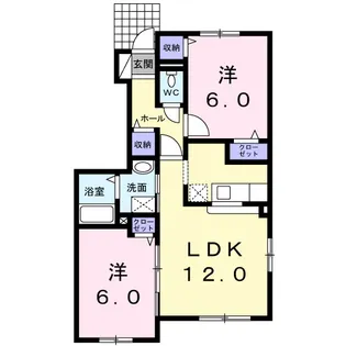 メゾフォルテeast【1階】の間取り