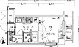 エクセリア神楽坂【2階】の間取り