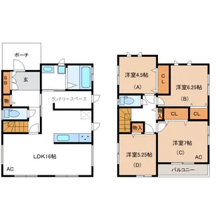 富山県富山市東町3【一戸建】の間取り