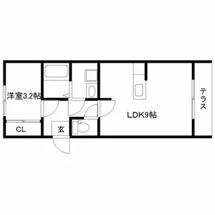 アスコット植松【1階】の間取り