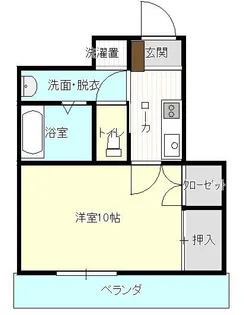 リバティープラザ袋町【6階】の間取り