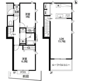 東京都目黒区目黒本町5【一戸建】の間取り
