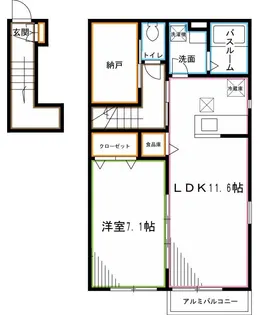 東京都練馬区上石神井1【アパート】の間取り