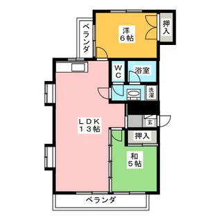 クローバー今嶺【2階】の間取り