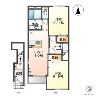 エトワール【2階】の間取り
