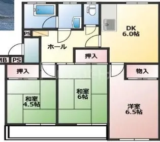 江戸川小田急ハイツ10号棟【2階】の間取り
