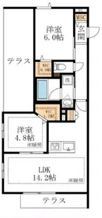 エトワールヴァリ プリミエ【1階】の間取り