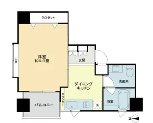 ベルファース市ヶ谷【2階】の間取り