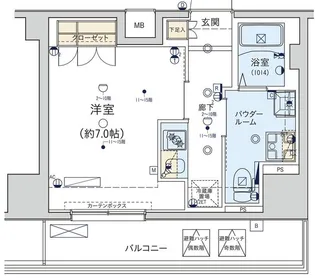 GENOVIA東日本橋駅前green veil【13階】の間取り