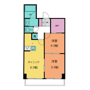 ランドワールド中川 9号館【6階】の間取り