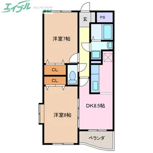 メゾンリュンヌ【2階】の間取り