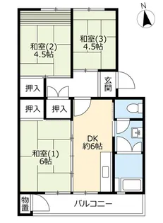 UR郡山駅前【3階】の間取り