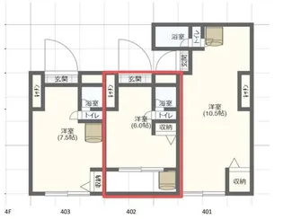ルナコート【4階】の間取り