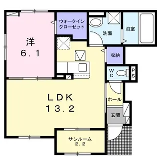 ヴェルドミール緑台I【1階】の間取り