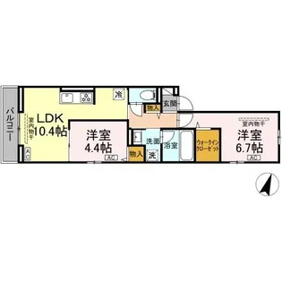 ラピスラズリ東林間【3階】の間取り