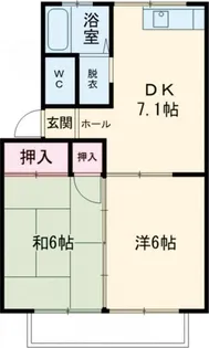 スカイコーポI【1階】の間取り