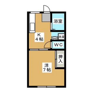 メゾンジュネスA【2階】の間取り