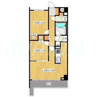 JMFレジデンス赤羽志茂【5階】の間取り