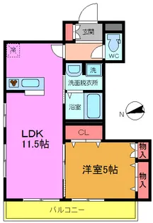 シェルムオータ【3階】の間取り