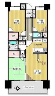 クレストシティ宮崎台【7階】の間取り