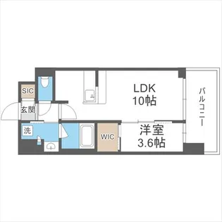コンフォリア新大阪宮原Q【7階】の間取り