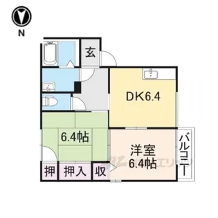 コア南高田【2階】の間取り