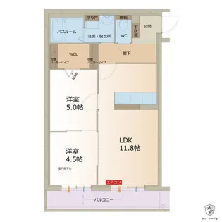 アムール下沖【2階】の間取り