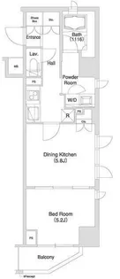 グラマシー横濱関内【9階】の間取り