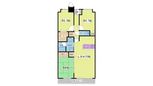 ヴィルブランシェ北町【5階】の間取り