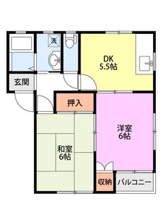 コーポ大月【1階】の間取り