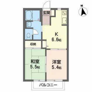 パークサイド中野C棟【2階】の間取り