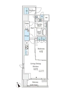 パークナードフィット南青山Garden【7階】の間取り