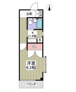 サンルビーASAHI【3階】の間取り