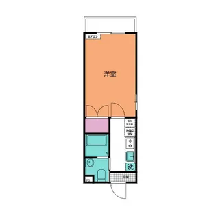 カシェット初芝【4階】の間取り